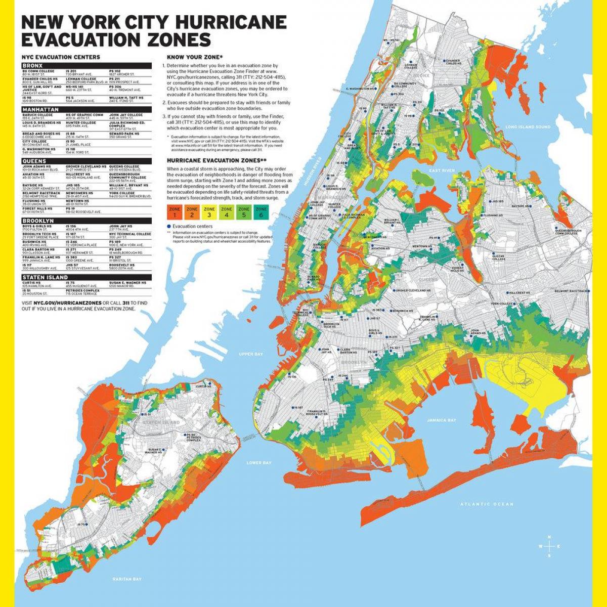 曼哈顿洪水区域的地图