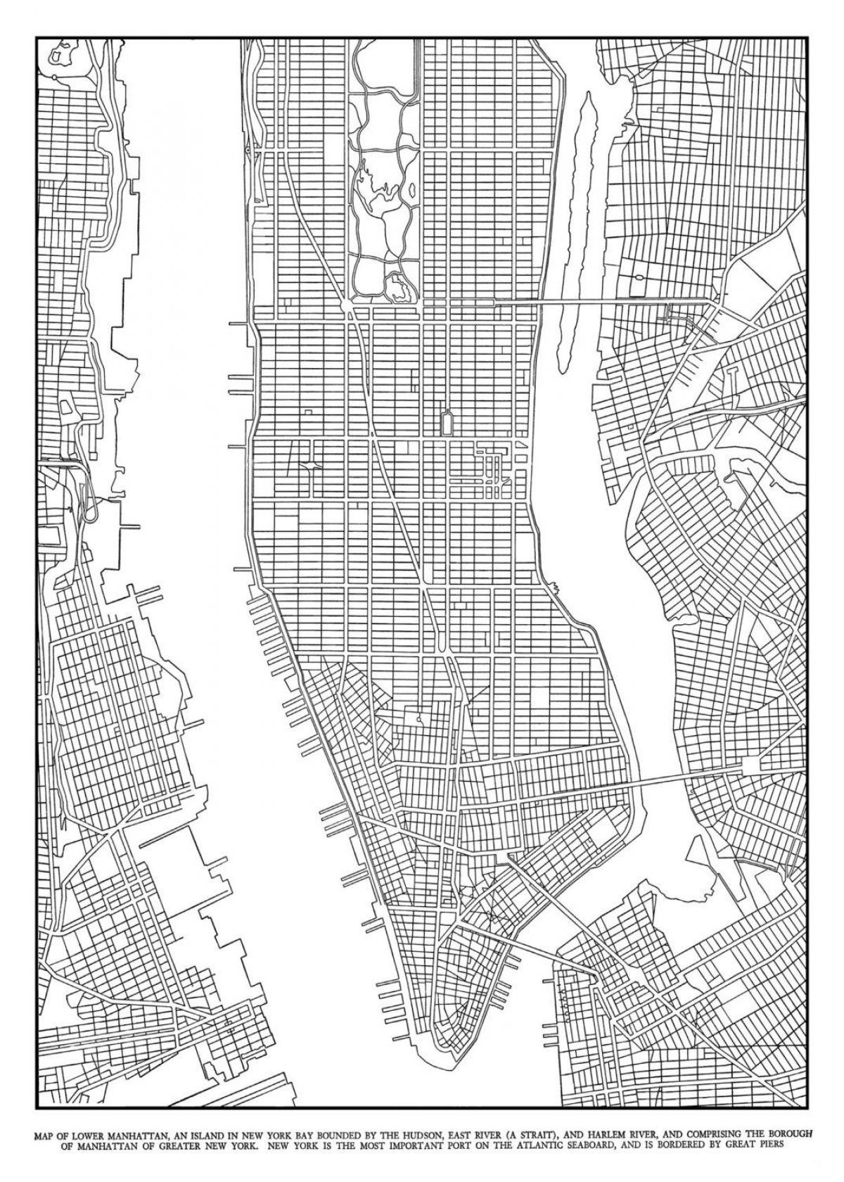 地图曼哈顿的电网