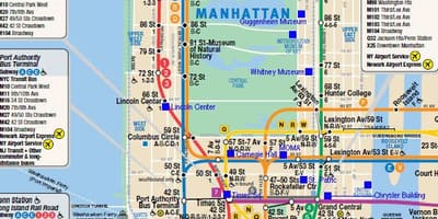 曼哈顿铁路的地图