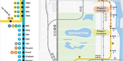 新的第2大街的地铁图