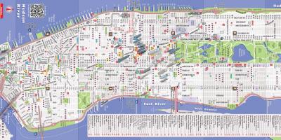 详细的地图曼哈顿纽约