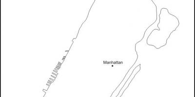 空白的地图曼哈顿