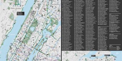 曼哈顿的自行车道的地图